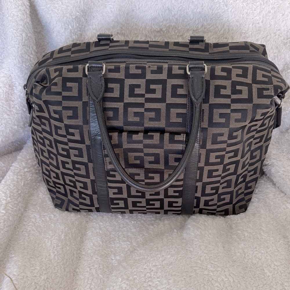Givenchy Stylish Black And Brown Patterned Duffle… - image 3